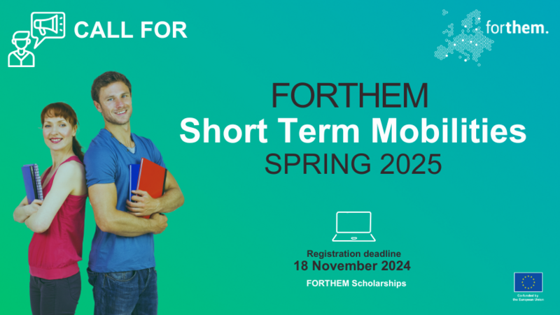 Students, applications are now open for the spring/summer 2025 FORTHEM short-term mobility programs!    