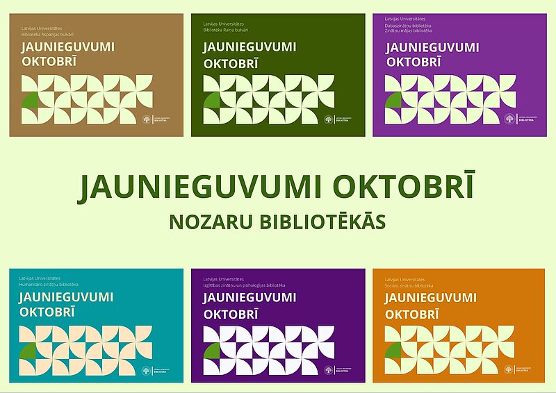 Bibliotēkas jaunieguvumi oktobrī