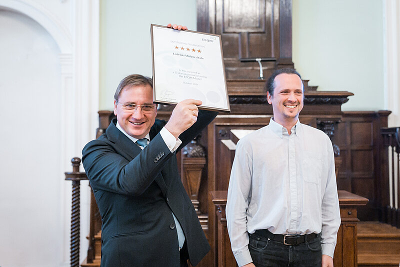 The University of Latvia receives the EFQM quality certificate, an international standard of excellence 