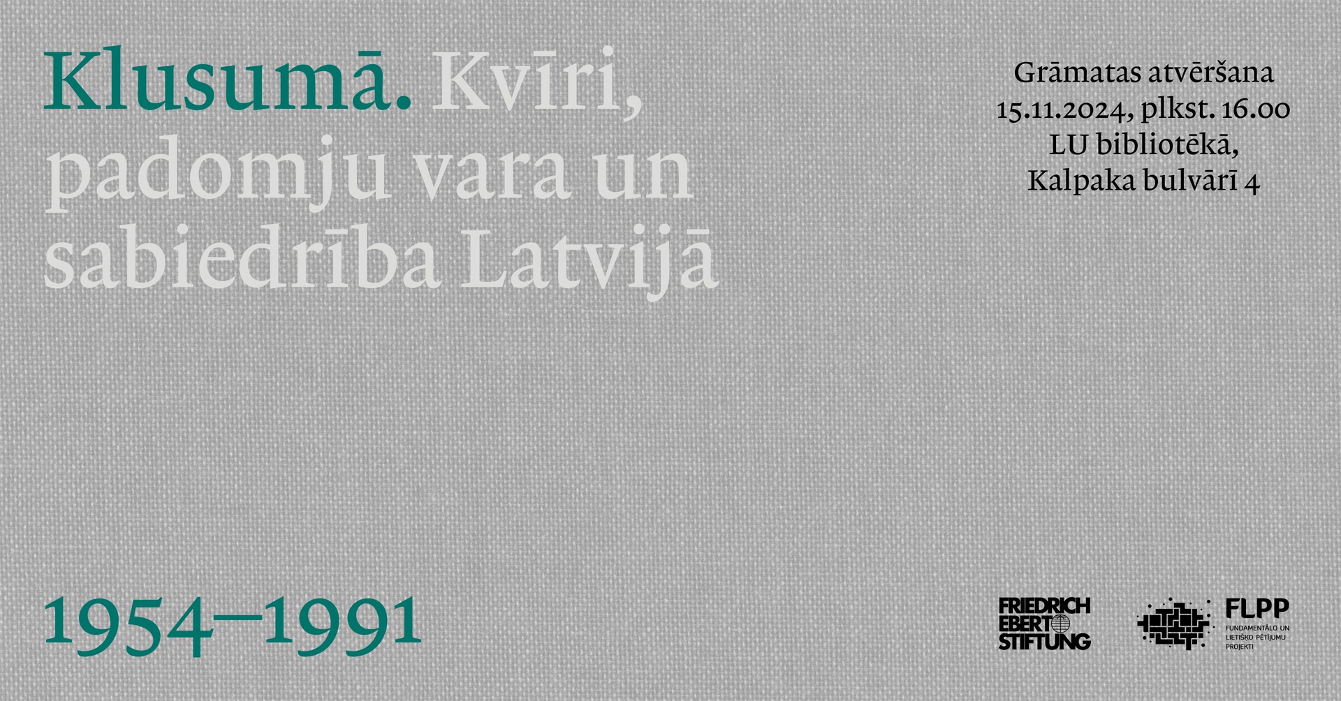 Kolektīvās monogrāfijas “Klusumā. Kvīri, padomju vara un sabiedrība Latvijā, 1954–1991” atvēršana 