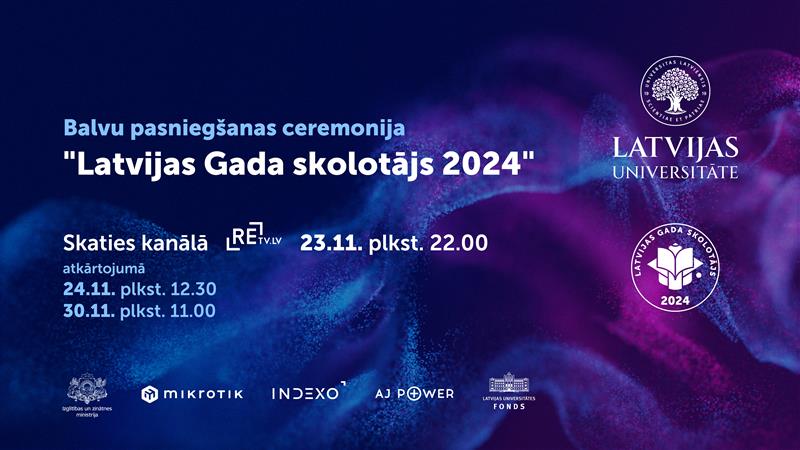 Godinās “Latvijas Gada skolotājs 2024” balvu saņēmējus 