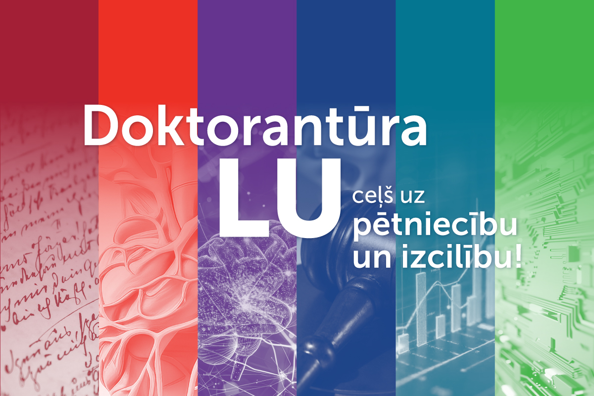 Veido savu stāstu kopā ar LU! Sešu dažādu krāsu joslas ar grafiskiem elementiem